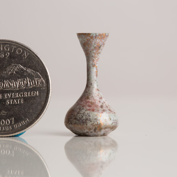 Raku Speckled Flanged Vase
