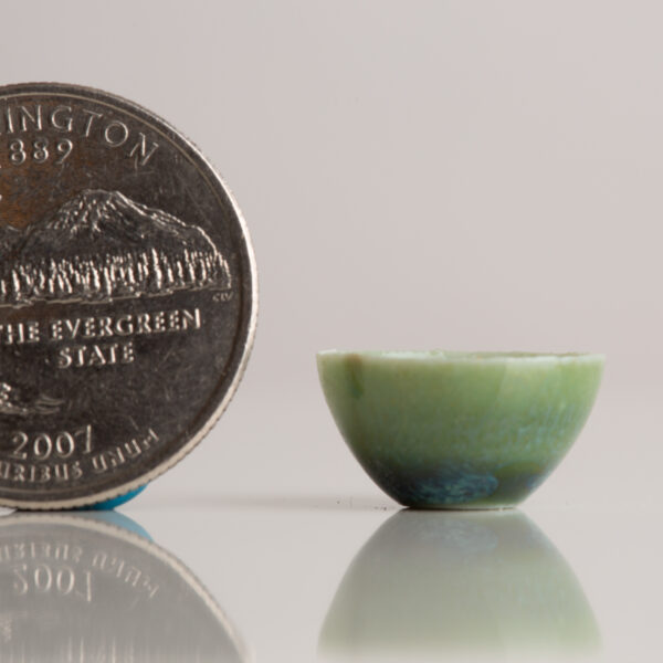1/2" Scale Green Porcelain Bowl